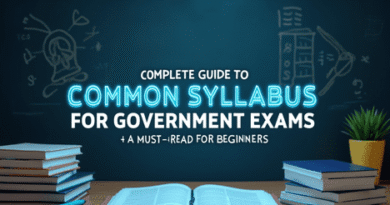 common syllabus for government exams